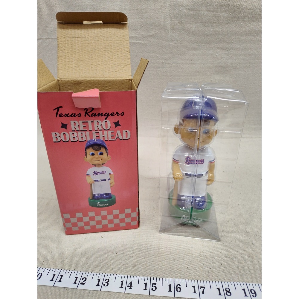 Texas Rangers Retro Bobblehead Chick-fil-A Promotional Vintage Style SGA Boxed